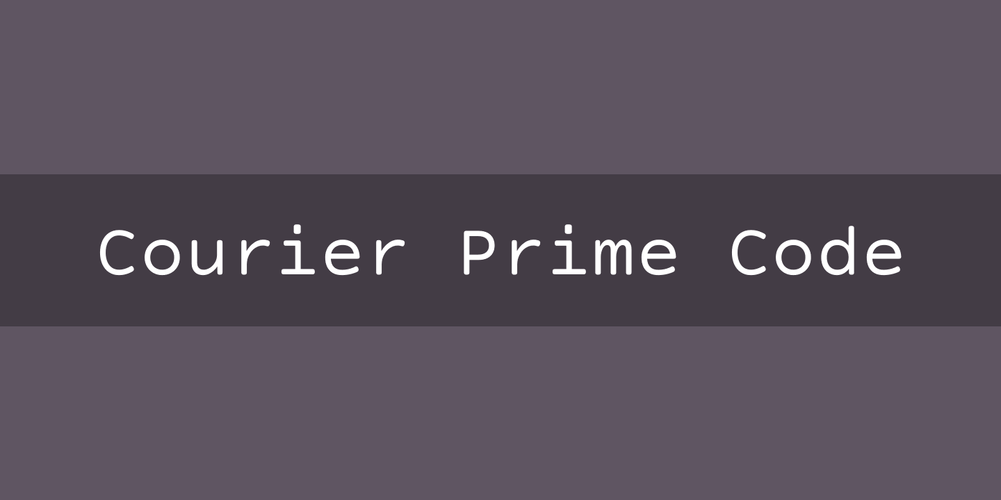 Courier Prime Code Font